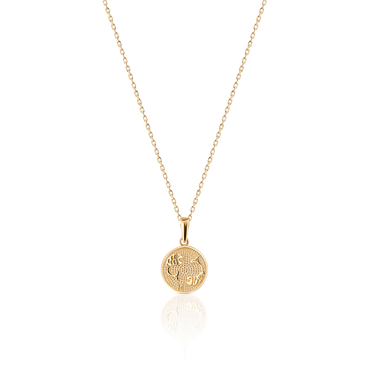 W.KRUK Wisiorek złoty zodiak Ryby