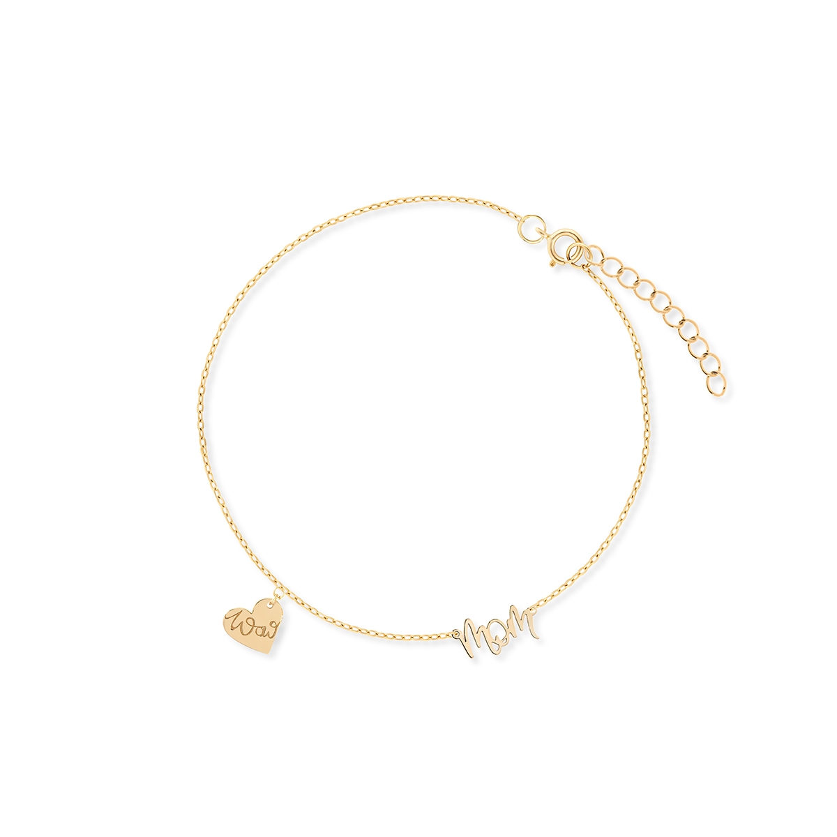 W.KRUK Bransoleta srebrna pozłacana Wow Mom