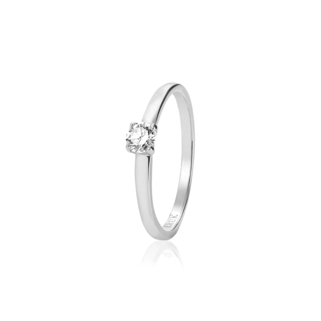 W.KRUK - Pierścionek białe złoto z diamentem