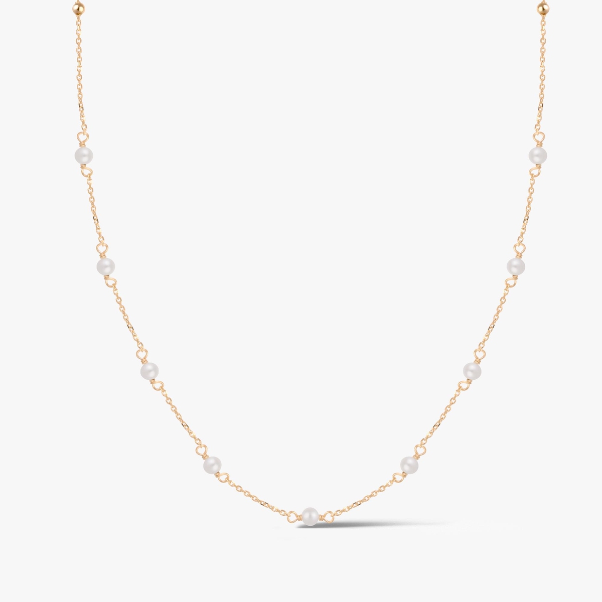 W.KRUK Naszyjnik złoty z perłami