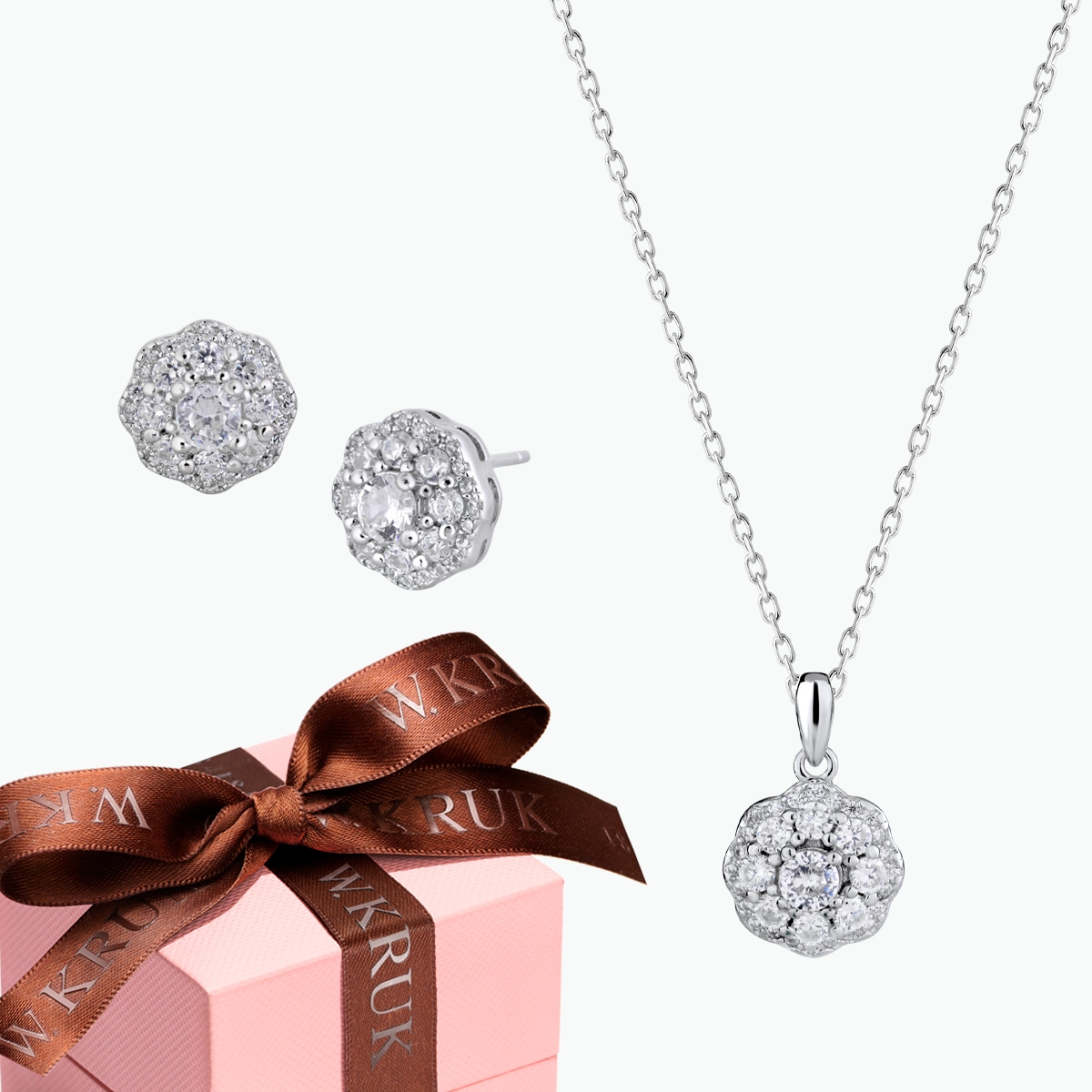 W.KRUK KOMPLET AŻUROWY KWIAT