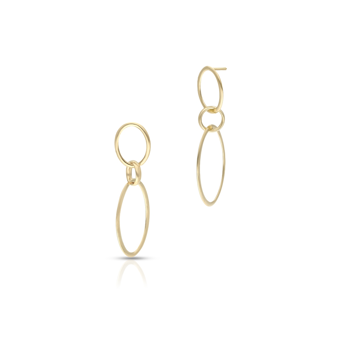 W.KRUK Kolczyki złote geometryczne