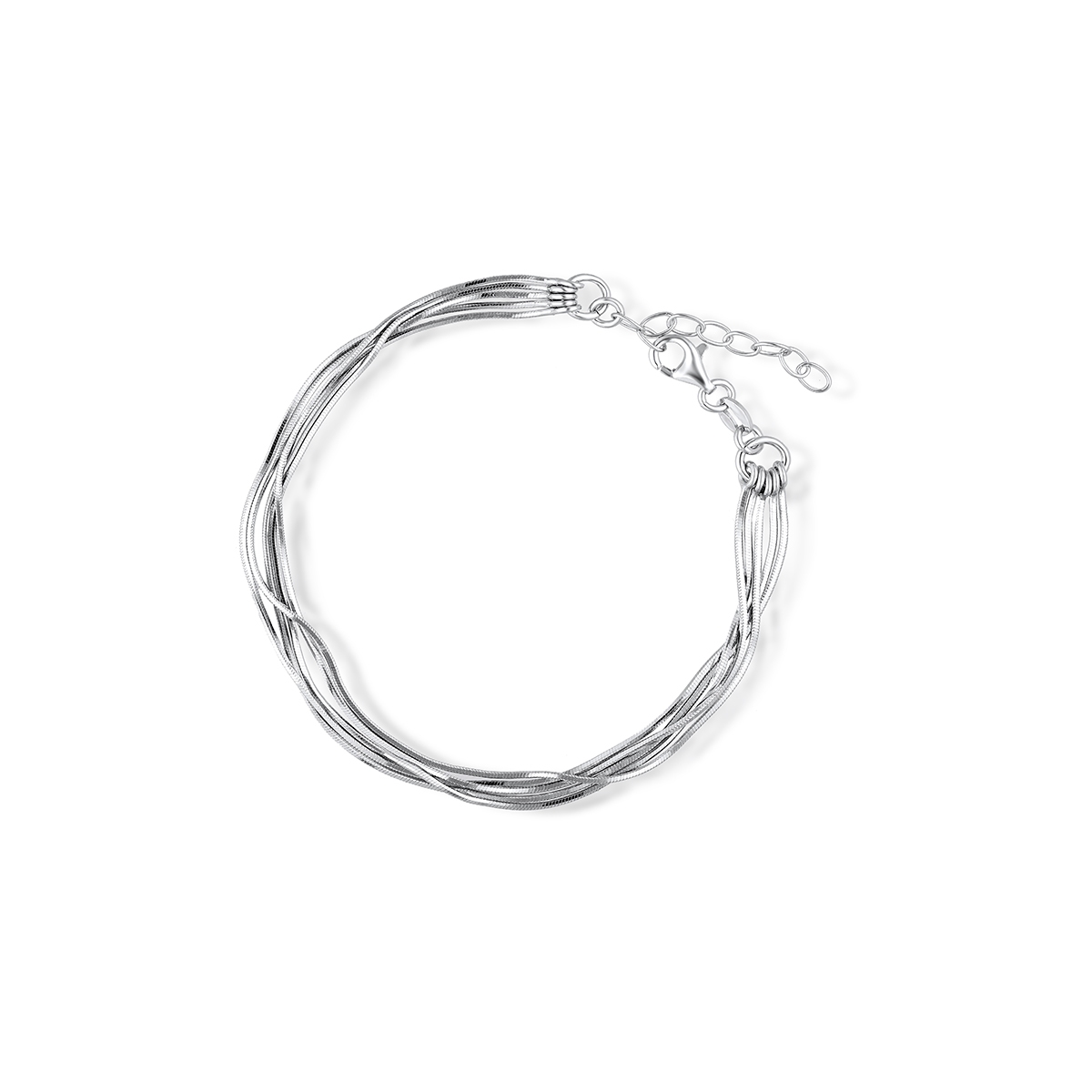 W.KRUK Bransoleta srebrna z łańcuszkami