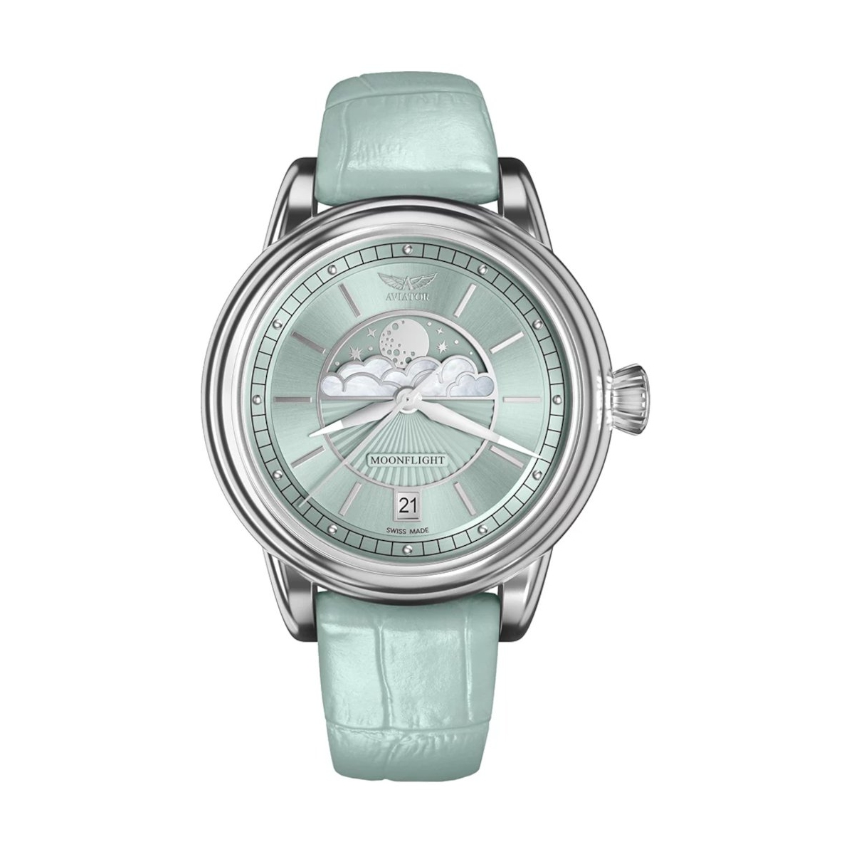 W.KRUK ZEGAREK AVIATOR DOUGLAS MOONFLIGHT