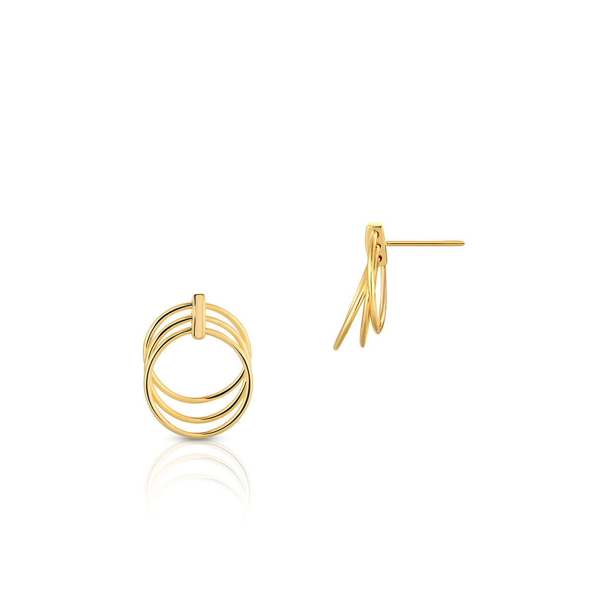 W.KRUK - Kolczyki srebrne pozłacane