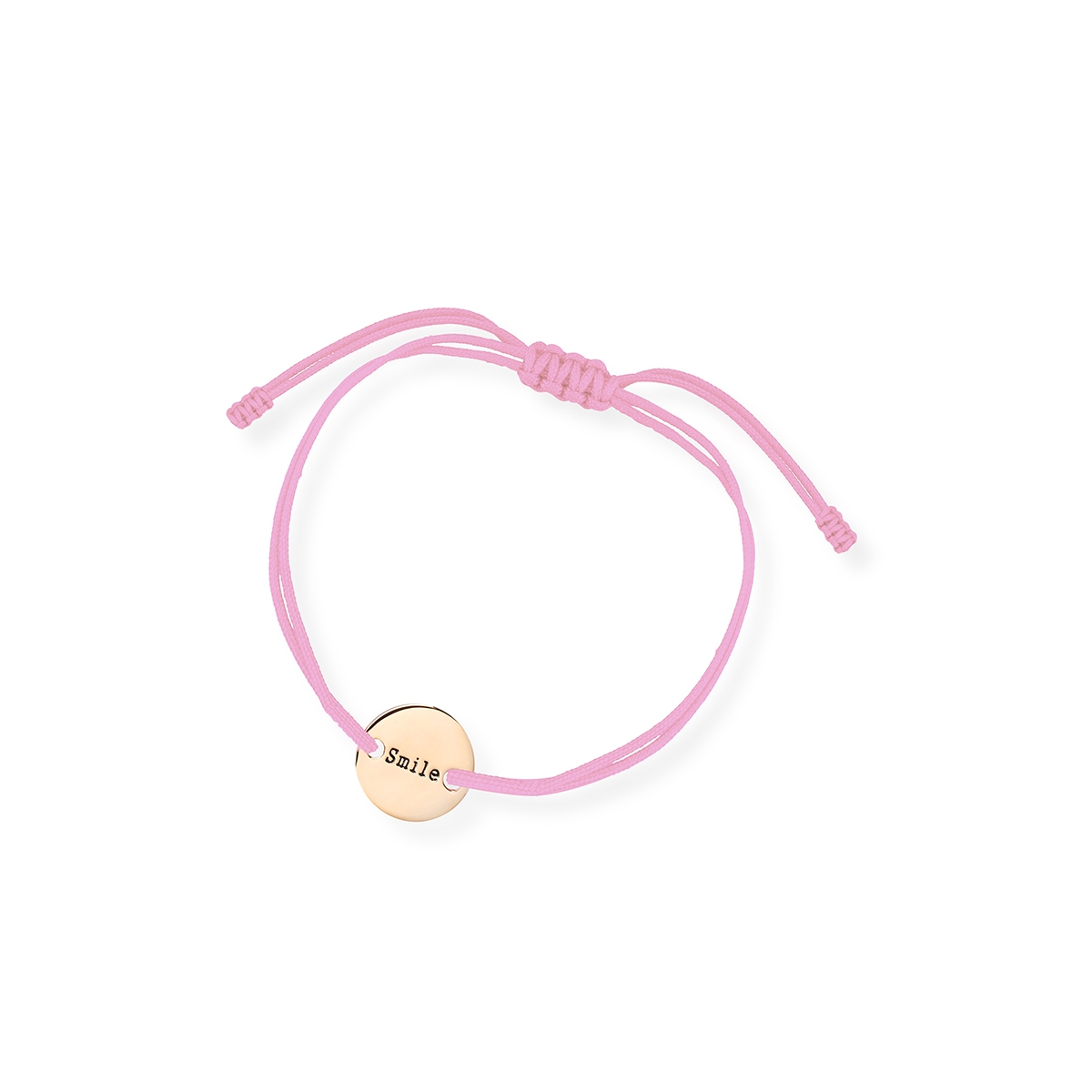 W.KRUK Bransoleta różowy sznurek Smile