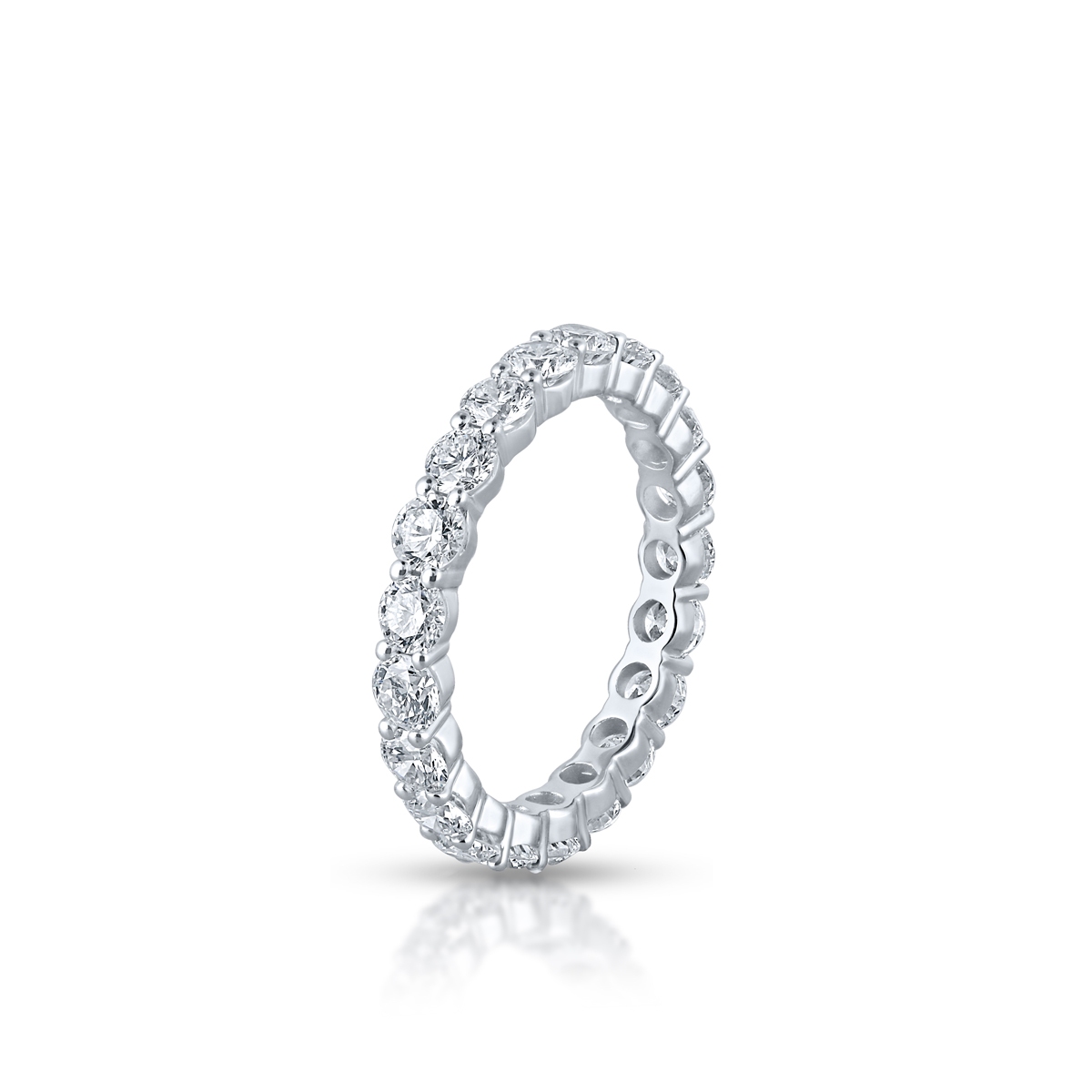 W.KRUK Pierścionek białe złoto z brylantami