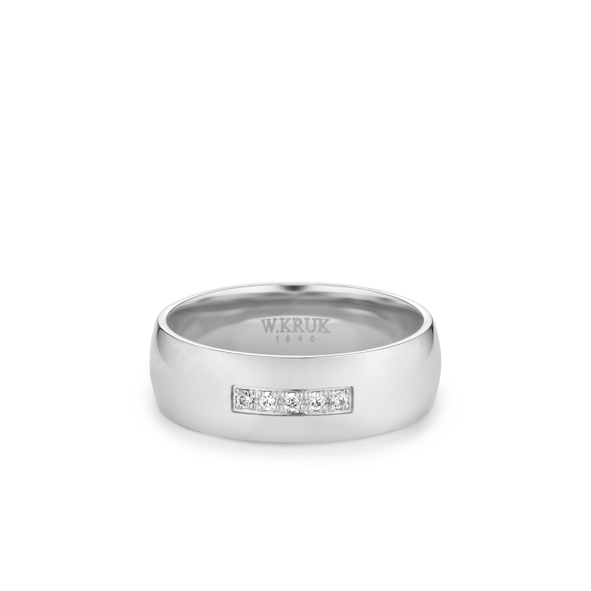 W.KRUK Obrączka złota z brylantami AURUM