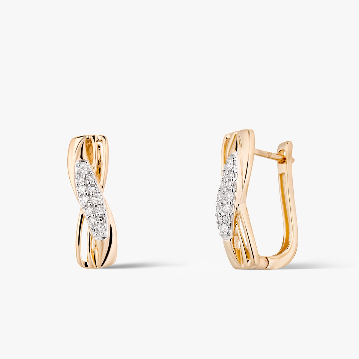 W.KRUK Kolczyki złote z diamentami