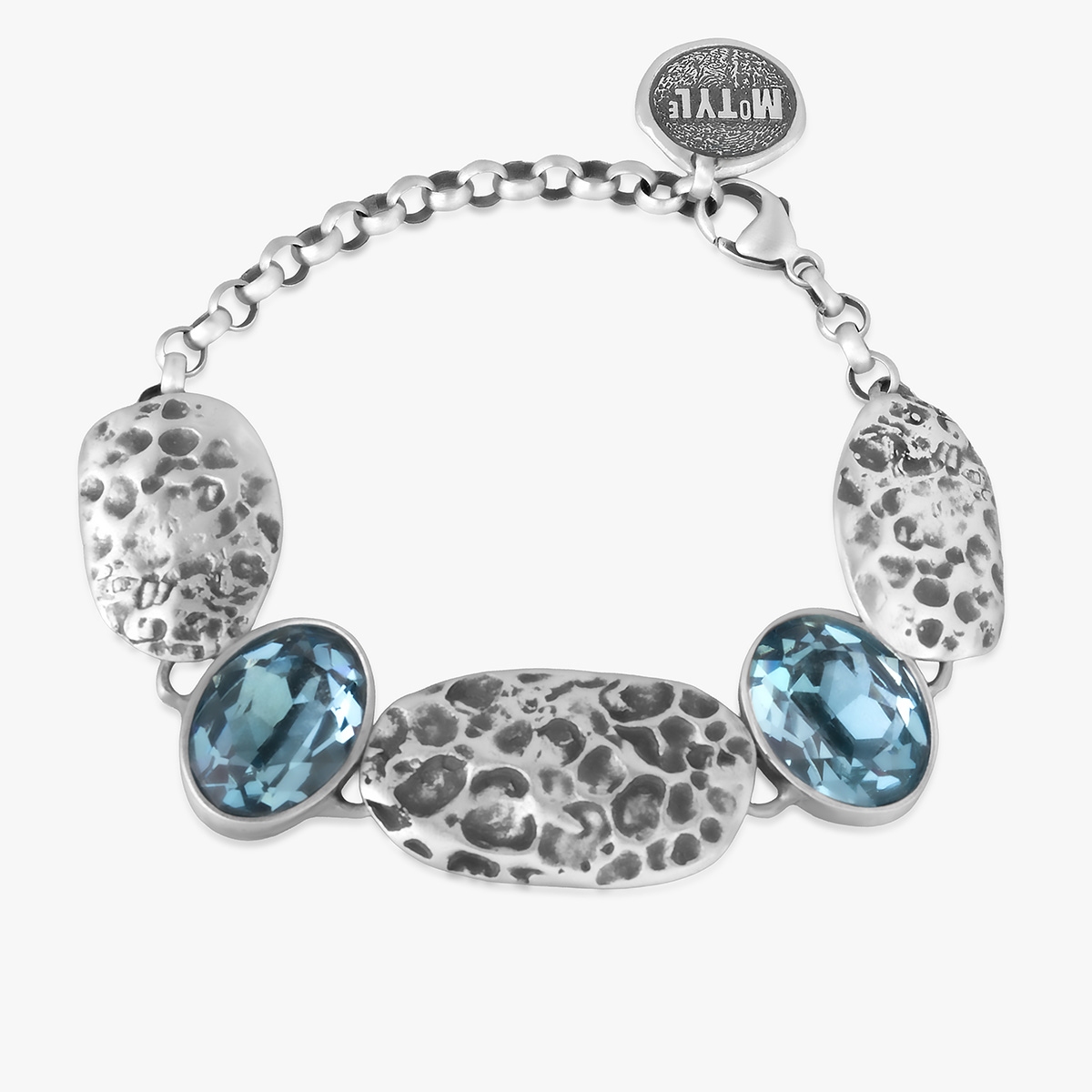 W.KRUK Bransoleta srebrna Motyle