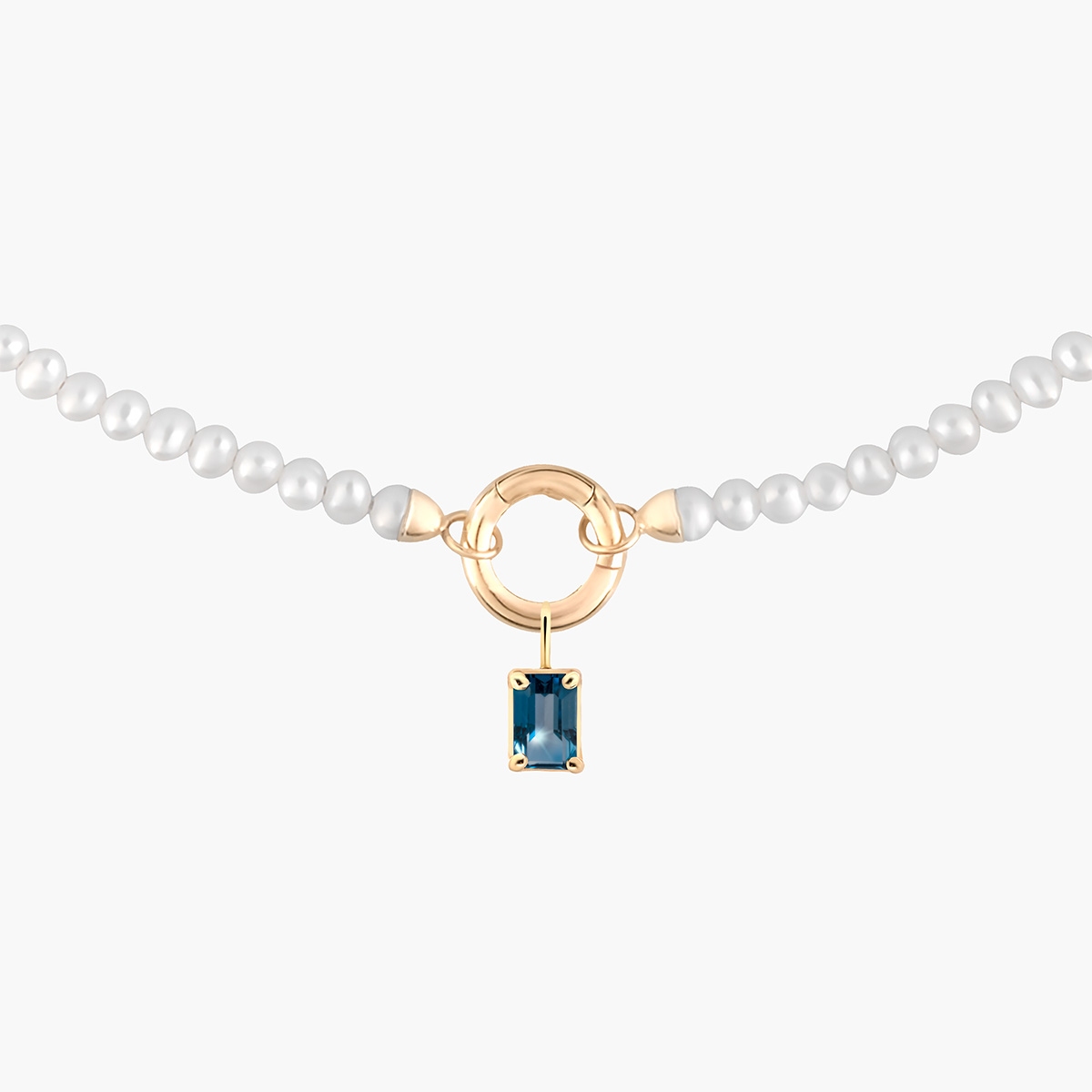 W.KRUK Wisiorek złoty z topazem london blue