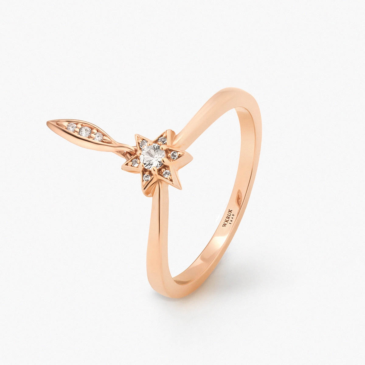 W.KRUK Pierścionek złoty Follow