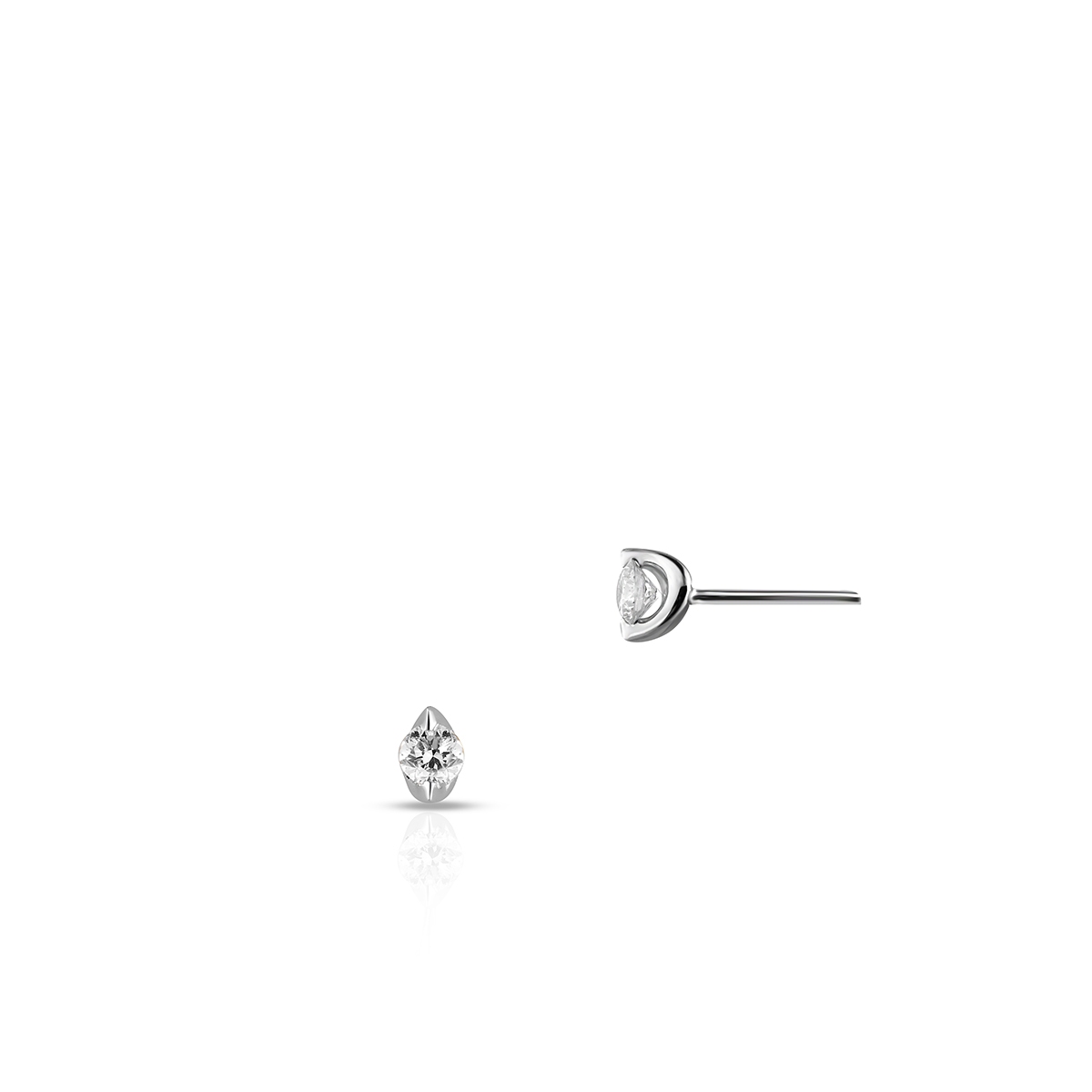 W.KRUK Kolczyki białe złoto z brylantami