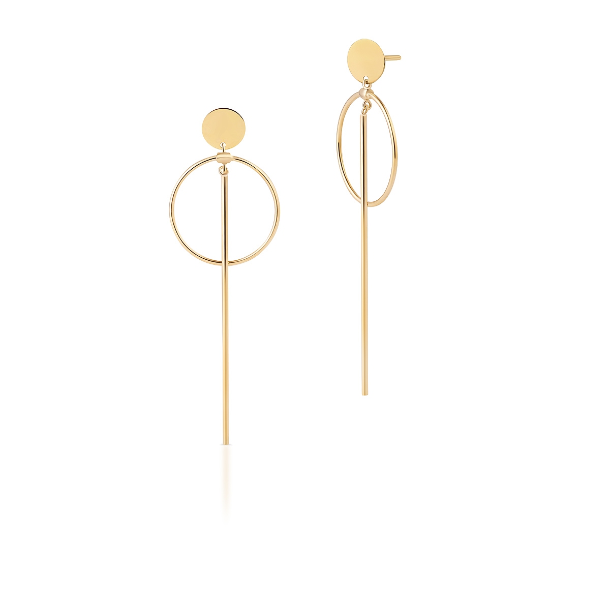 W.KRUK Kolczyki złote Koła W.KRUK