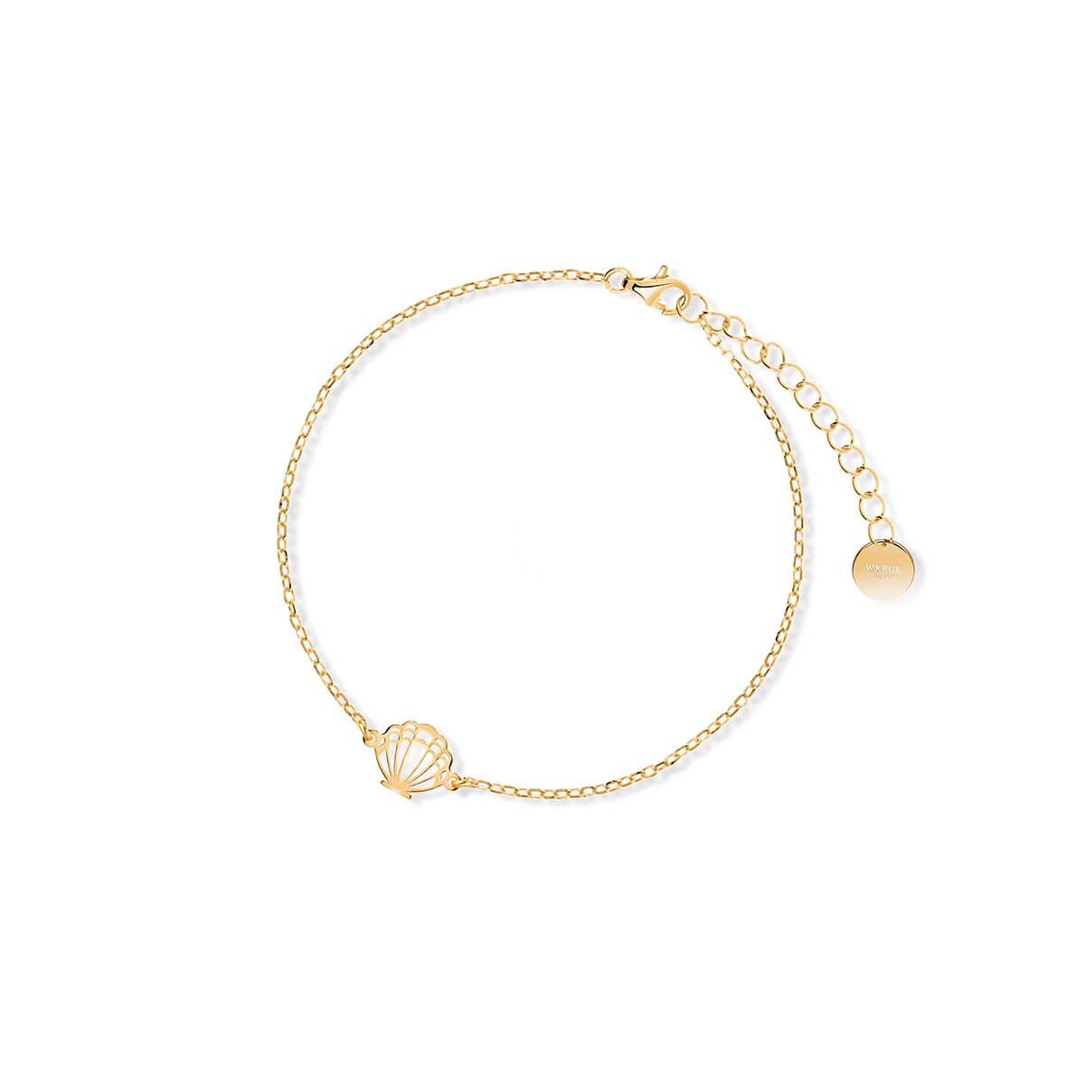 W.KRUK Bransoleta srebrna pozłacana