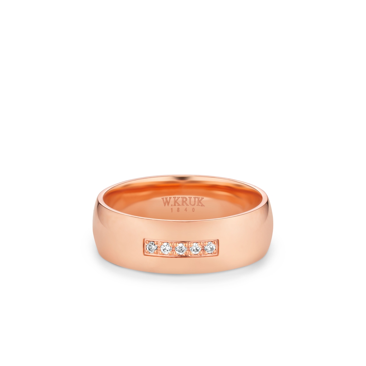 W.KRUK Obrączka złota z brylantami AURUM