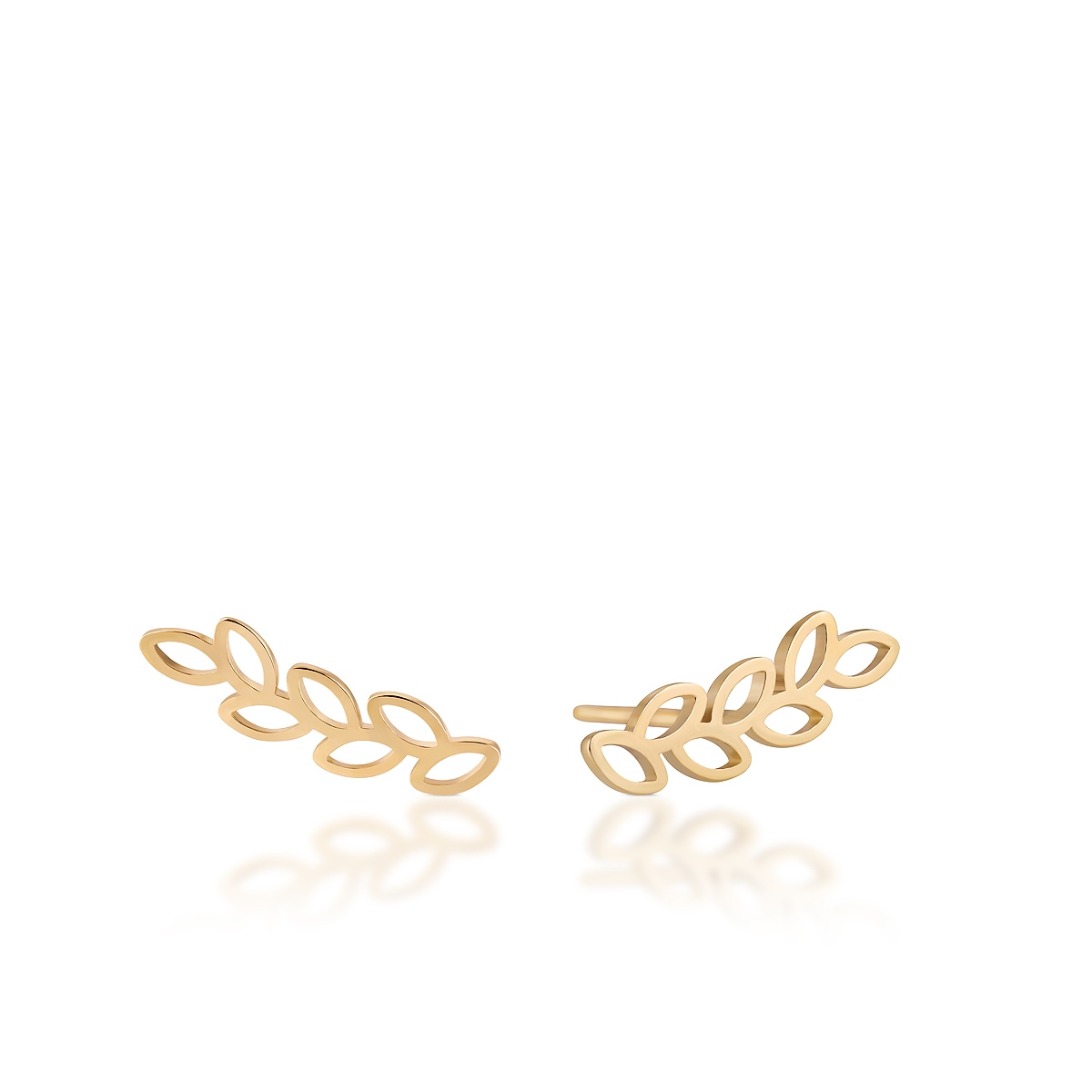 W.KRUK Kolczyki złote listki