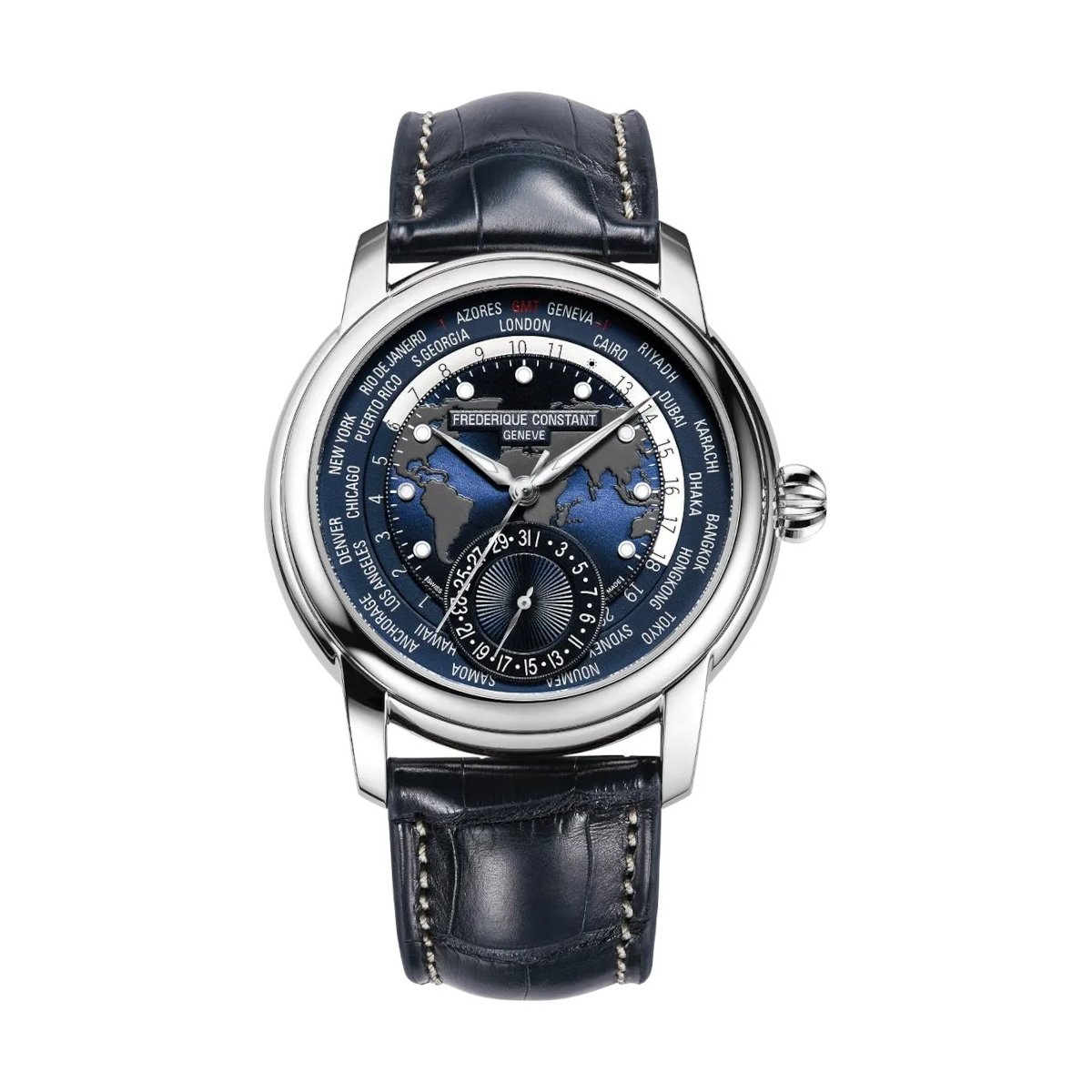 W.KRUK ZEGAREK FREDERIQUE CONSTANT MANUFACTURE CLASSIC WORLDTIMER