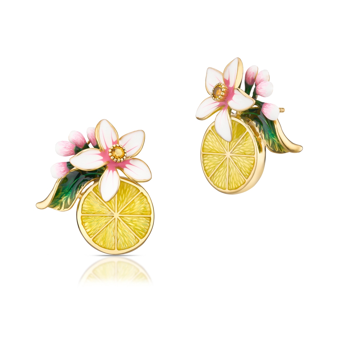 W.KRUK Kolczyki srebrne Kwiaty Nocy Cytrusy