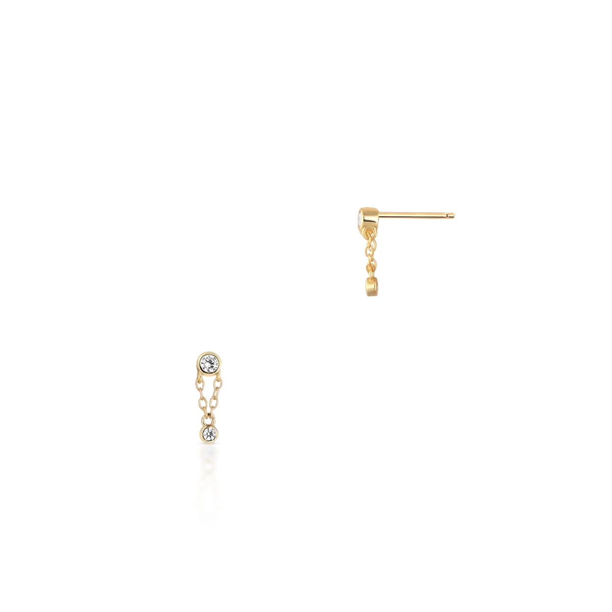 W.KRUK Kolczyki srebrne pozłacane