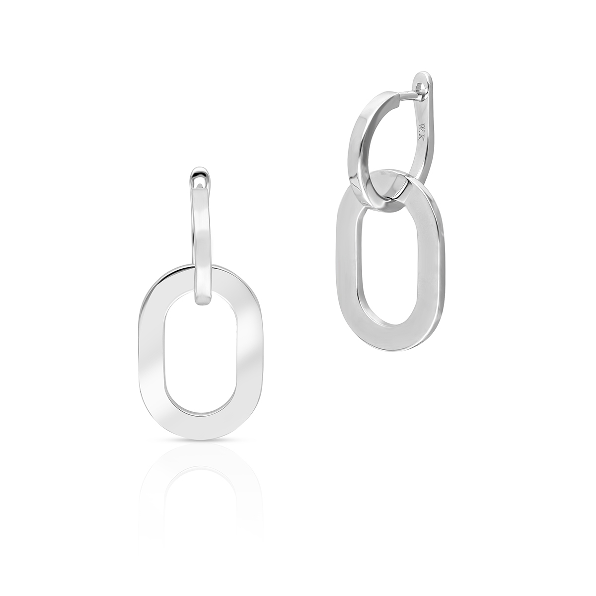 W.KRUK Kolczyki srebrne obręcze