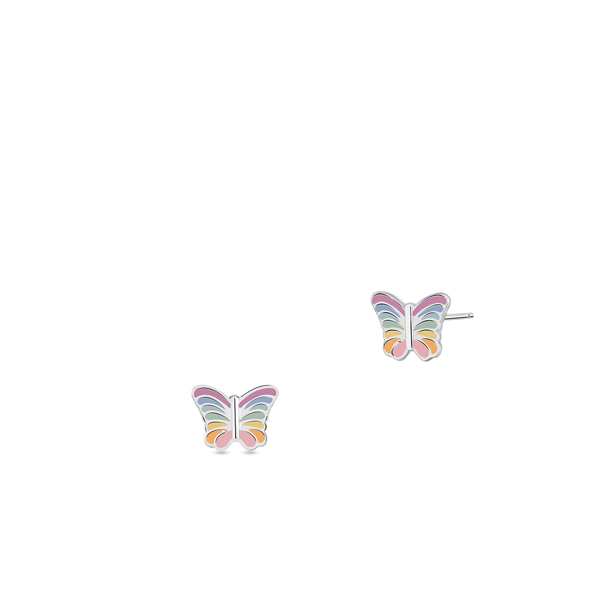 W.KRUK Kolczyki srebrne motylki