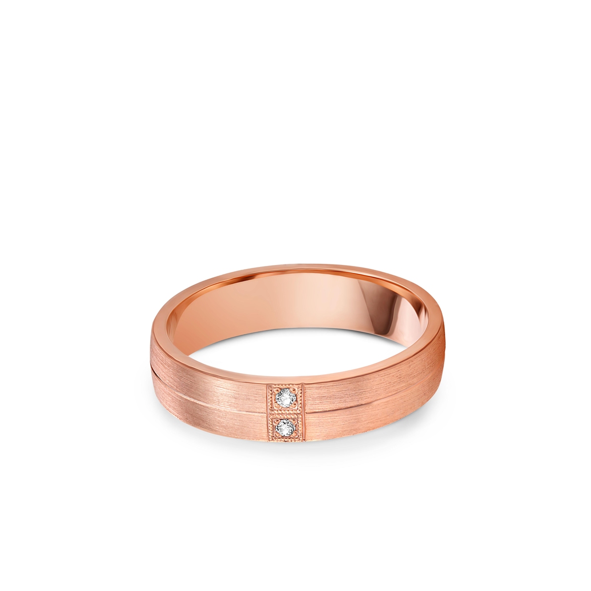 W.KRUK Obrączka złota z brylantami FORTUNATA