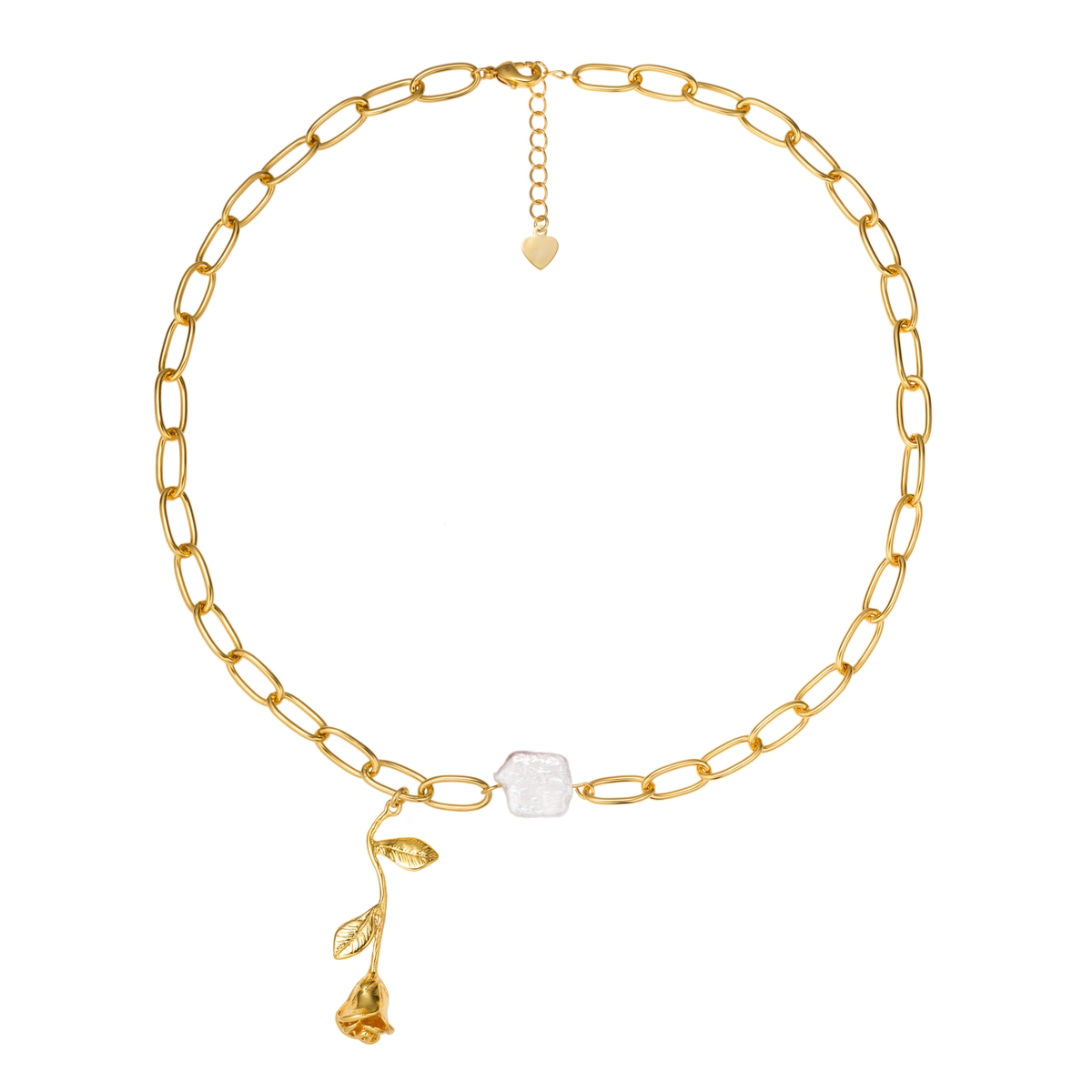 W.KRUK Naszyjnik z różą Basics