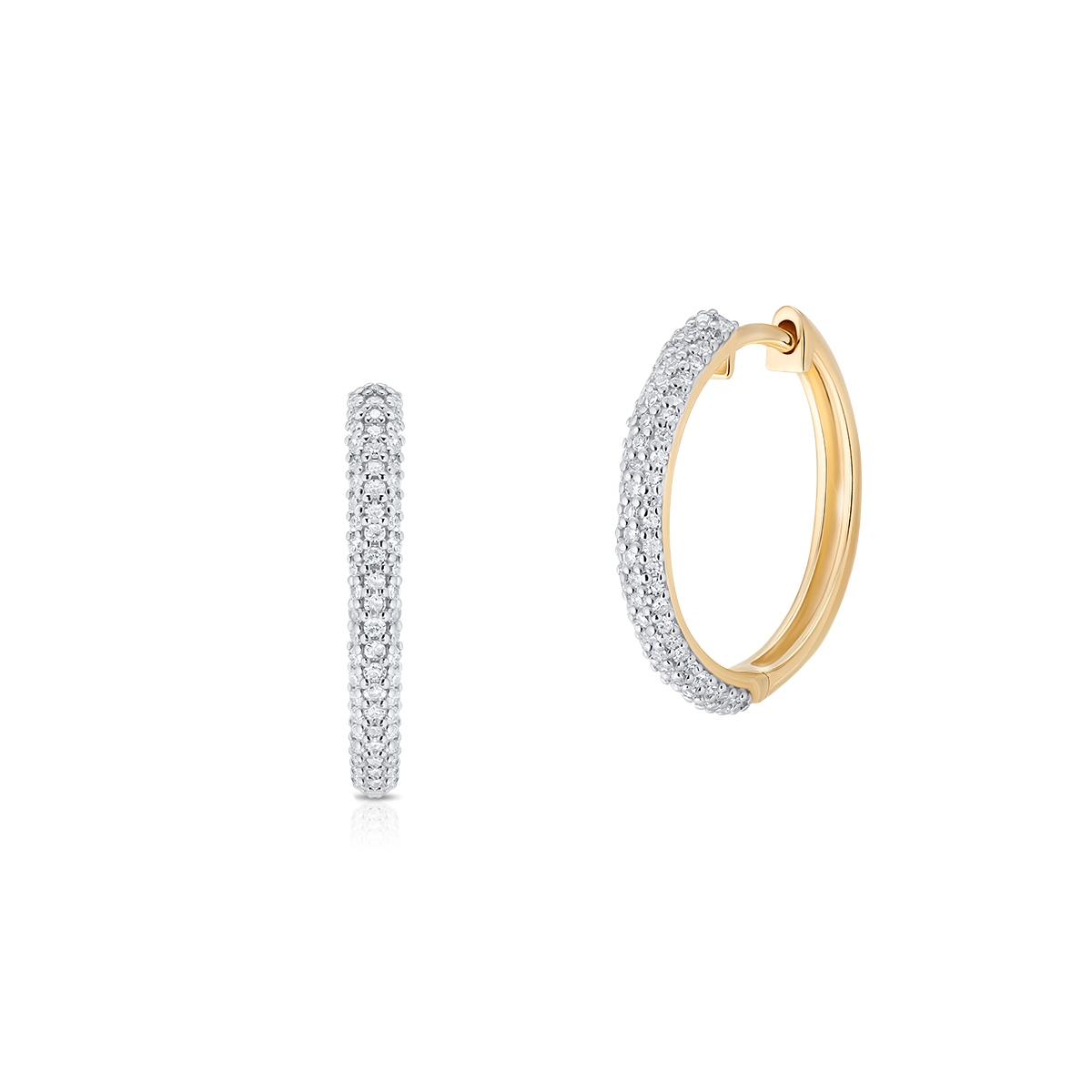 W.KRUK Kolczyki złote z diamentami