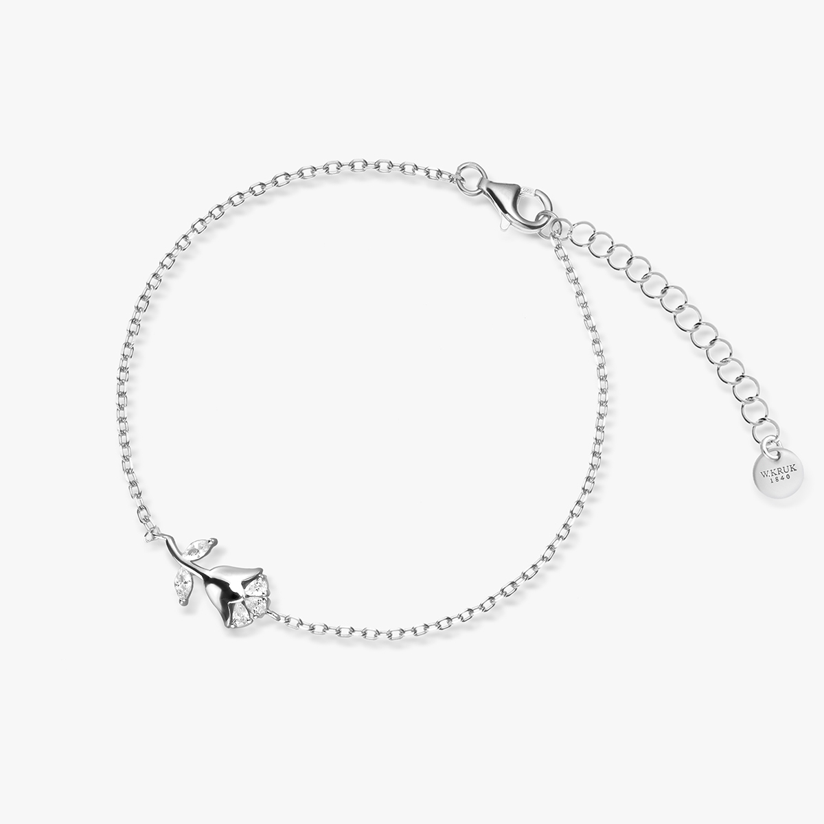 W.KRUK Bransoleta srebrna z cyrkoniami