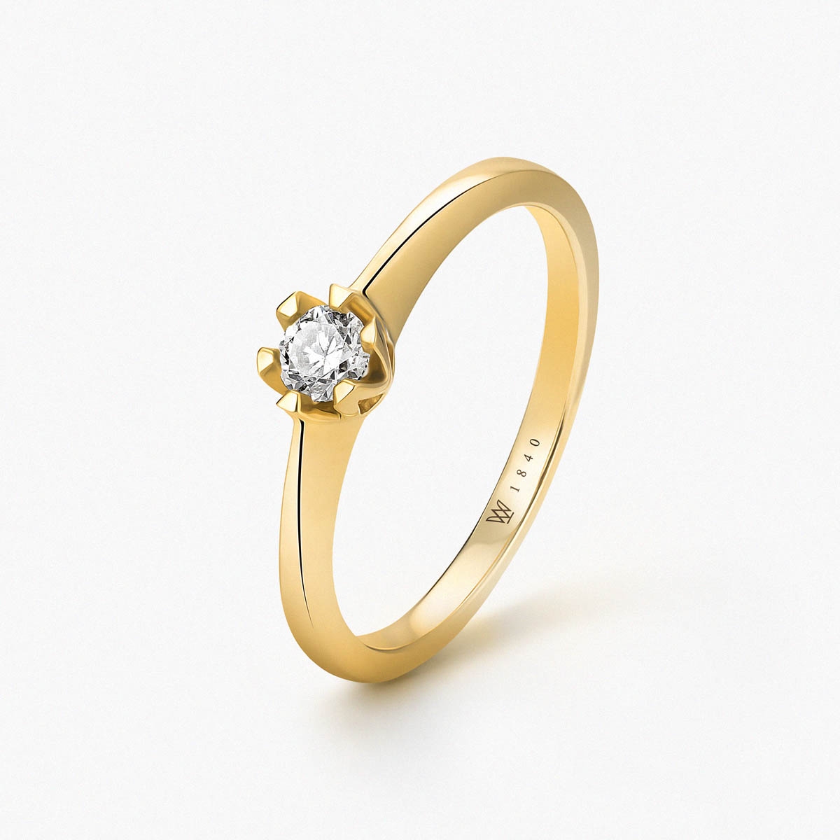 W.KRUK Pierścionek zaręczynowy złoty Jedyny