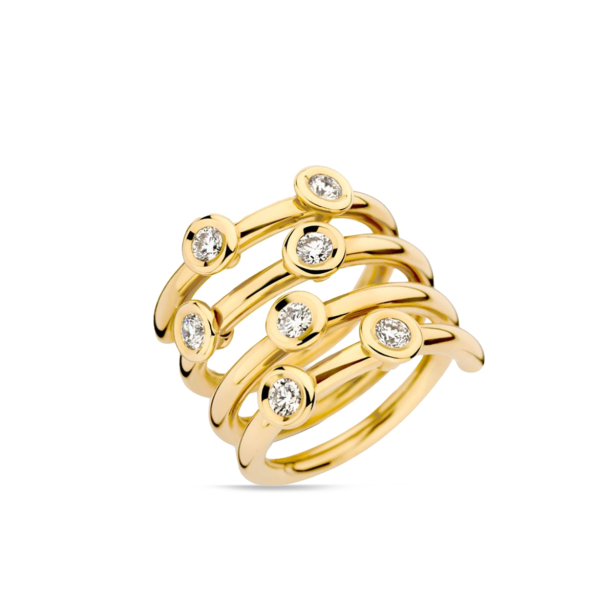 W.KRUK Pierścionek złoty Hulchi Belluni