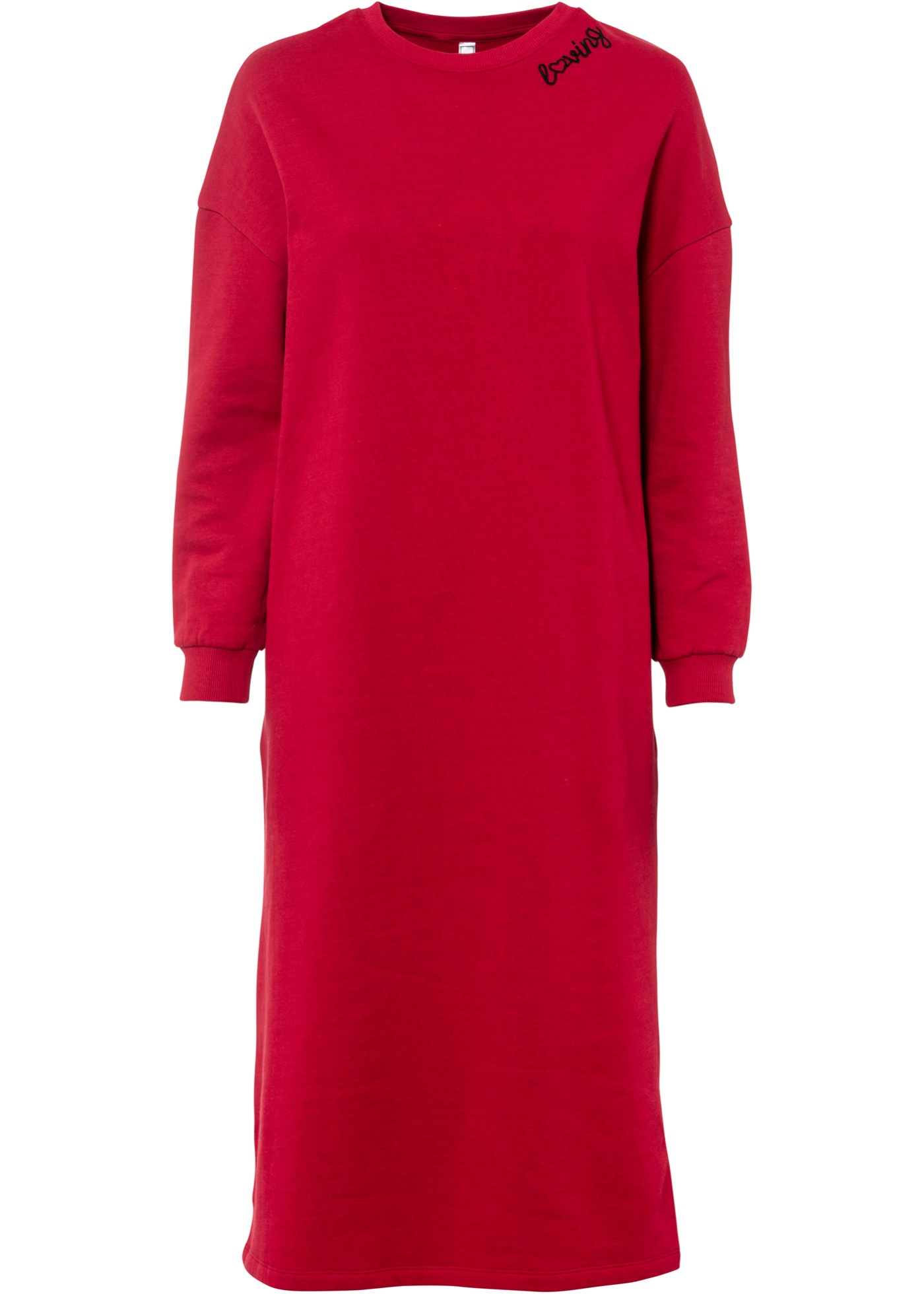 Sukienka dresowa oversized midi z haftem