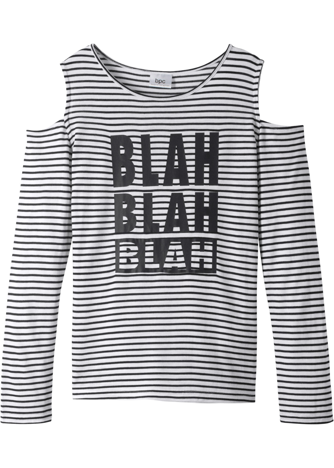 Shirt dziewczęcy z wycięciami na ramionach