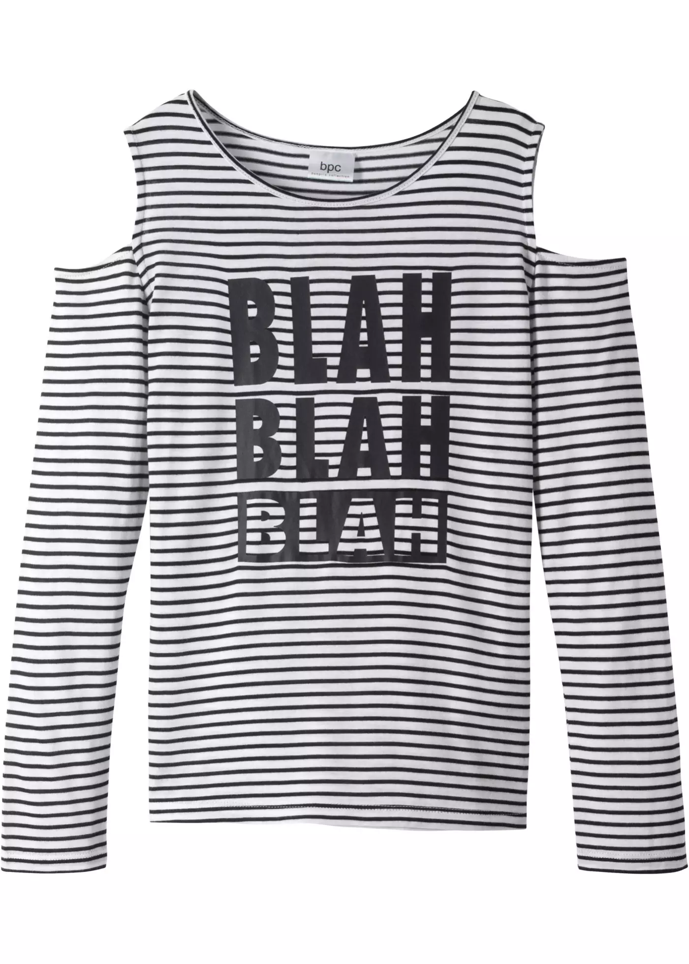 Shirt dziewczęcy z wycięciami na ramionach