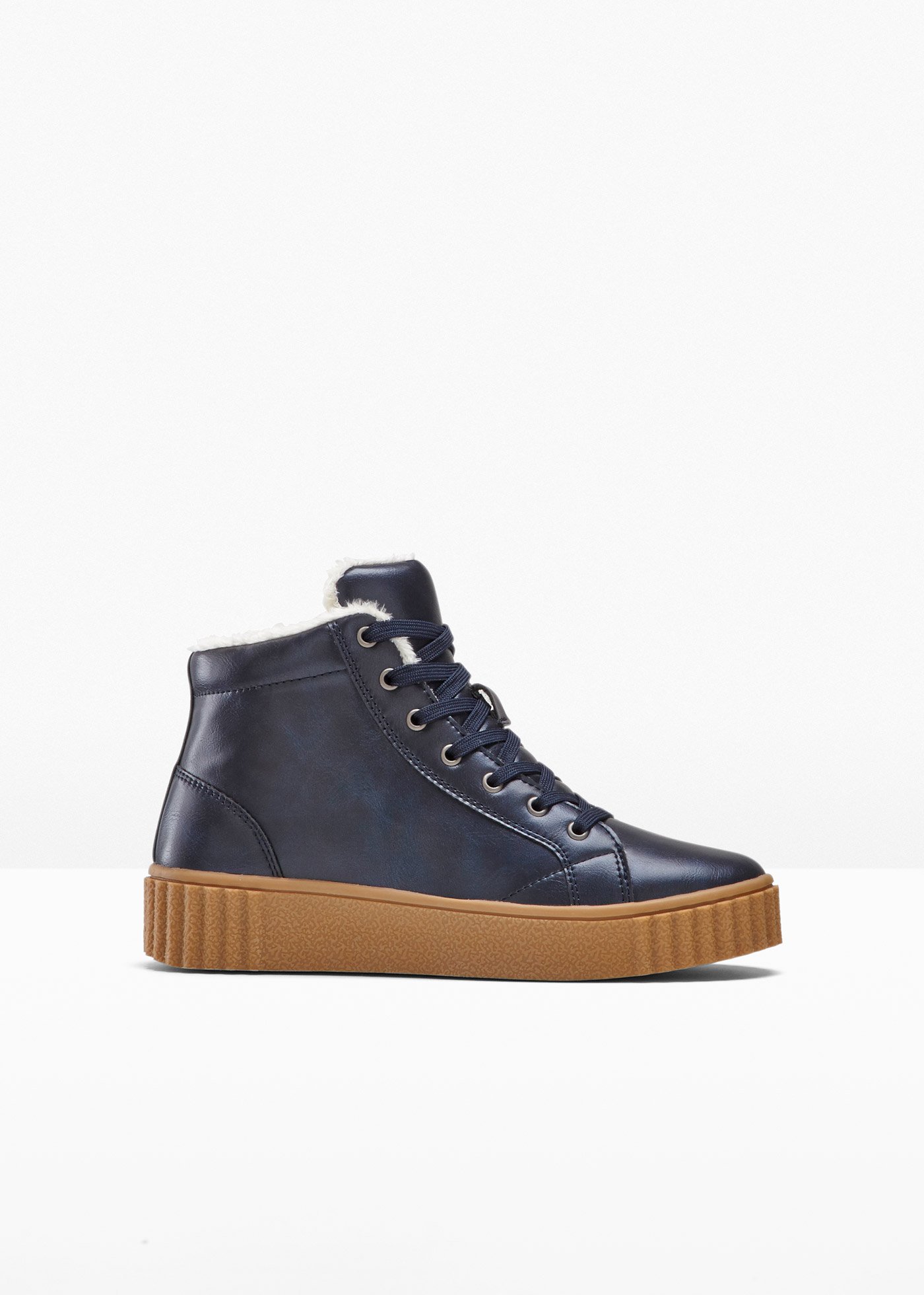 Wysokie sneakersy na podeszwie platformie