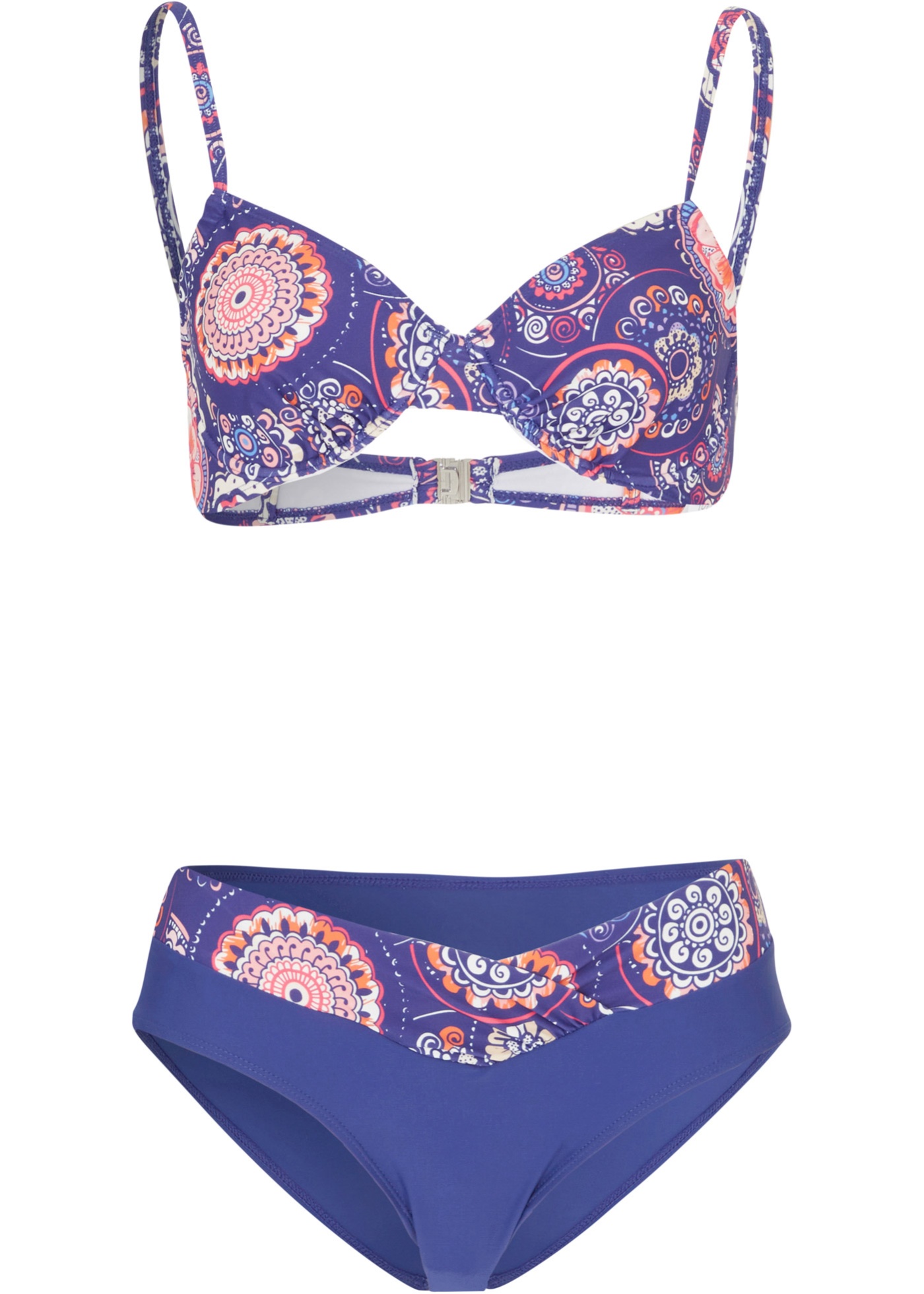 Bikini na fiszbinach (2 części), z poliamidu z recyklingu