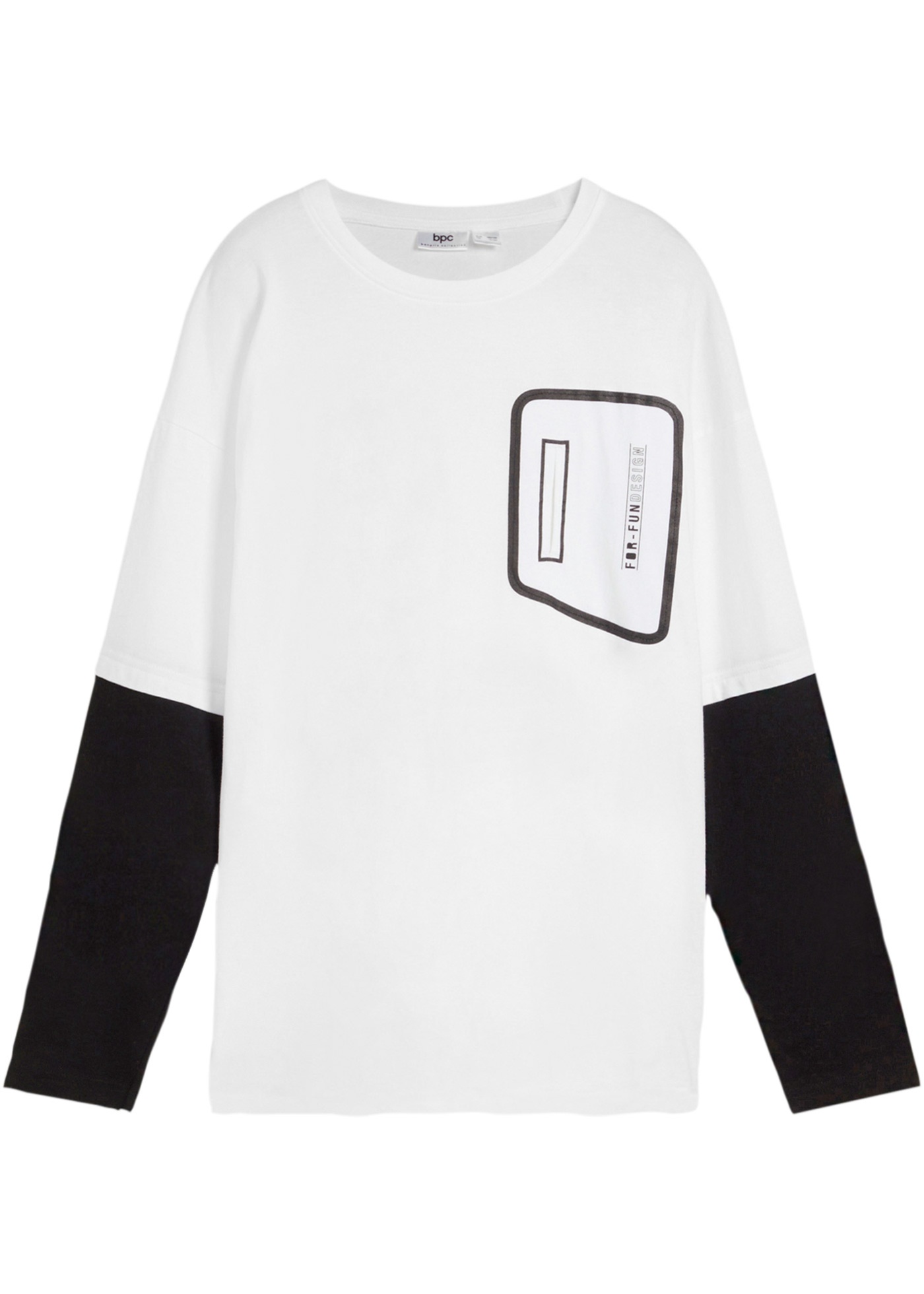 Shirt chłopięcy z efektem dwuwarstwowego, z bawełny organicznej