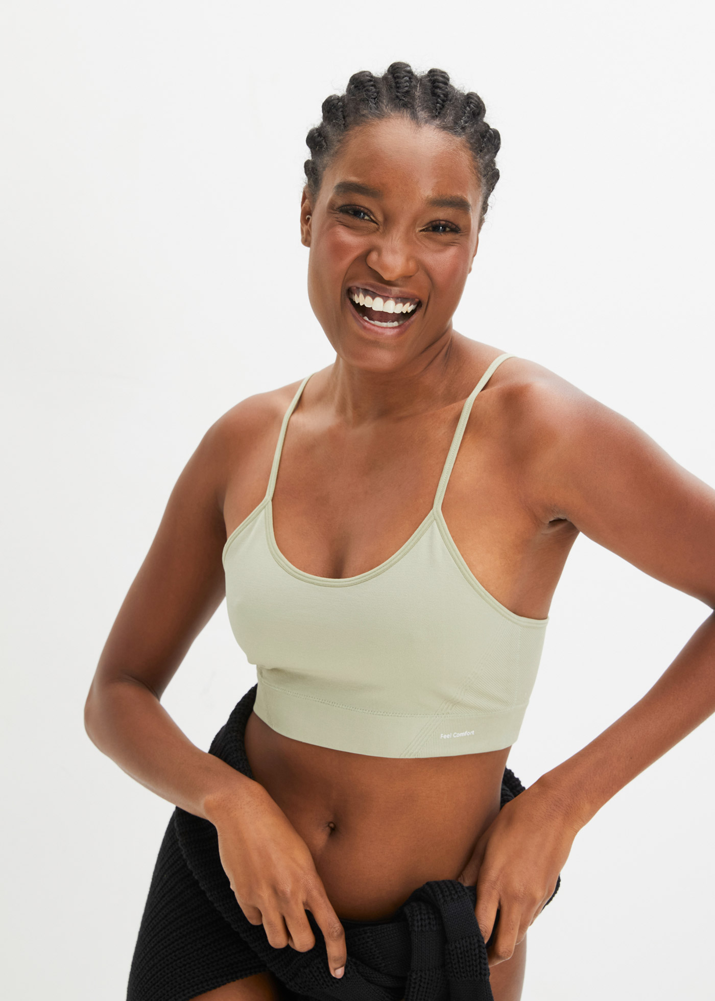 Biustonosz bustier z tyłem typu bokserka, Feel Comfort, bezszwowy