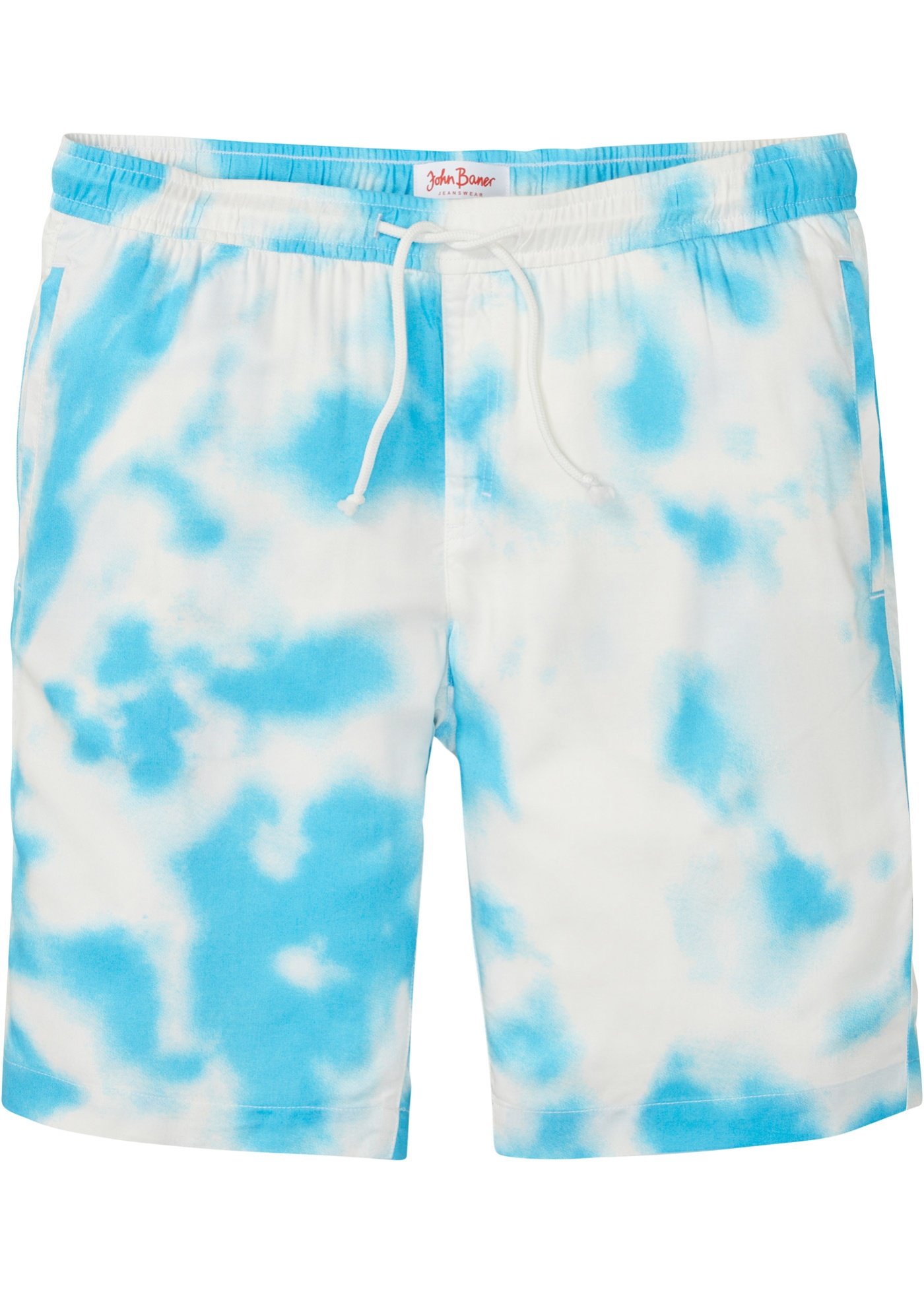 Bermudy z gumką w talii, ze zrównoważonej wiskozy, Loose Fit