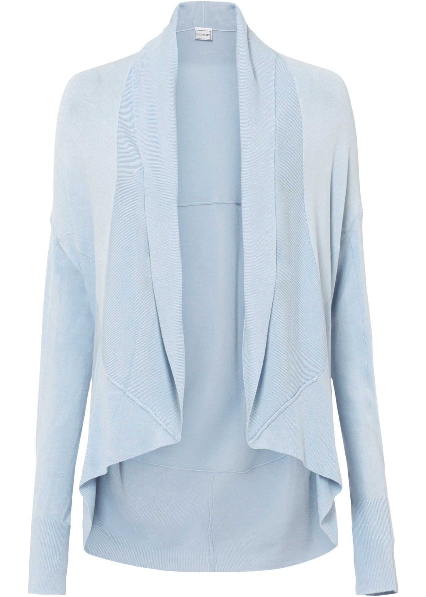 Sweter bez zapięcia z zaokrąglonym dołem