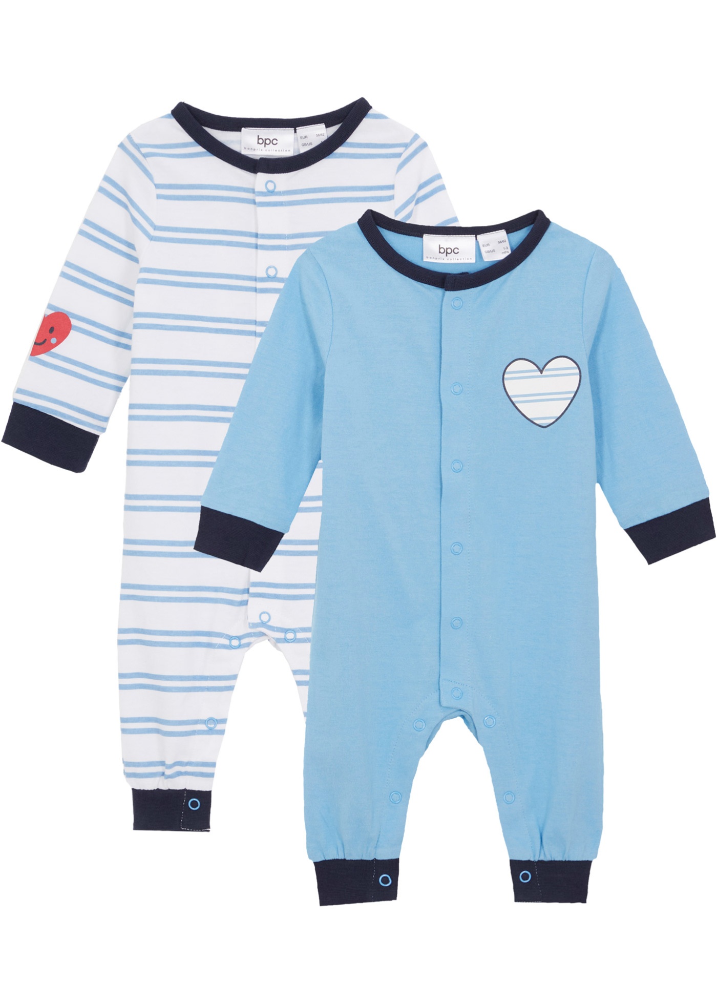 Śpiochy niemowlęce z bawełny organicznej (2 pary)