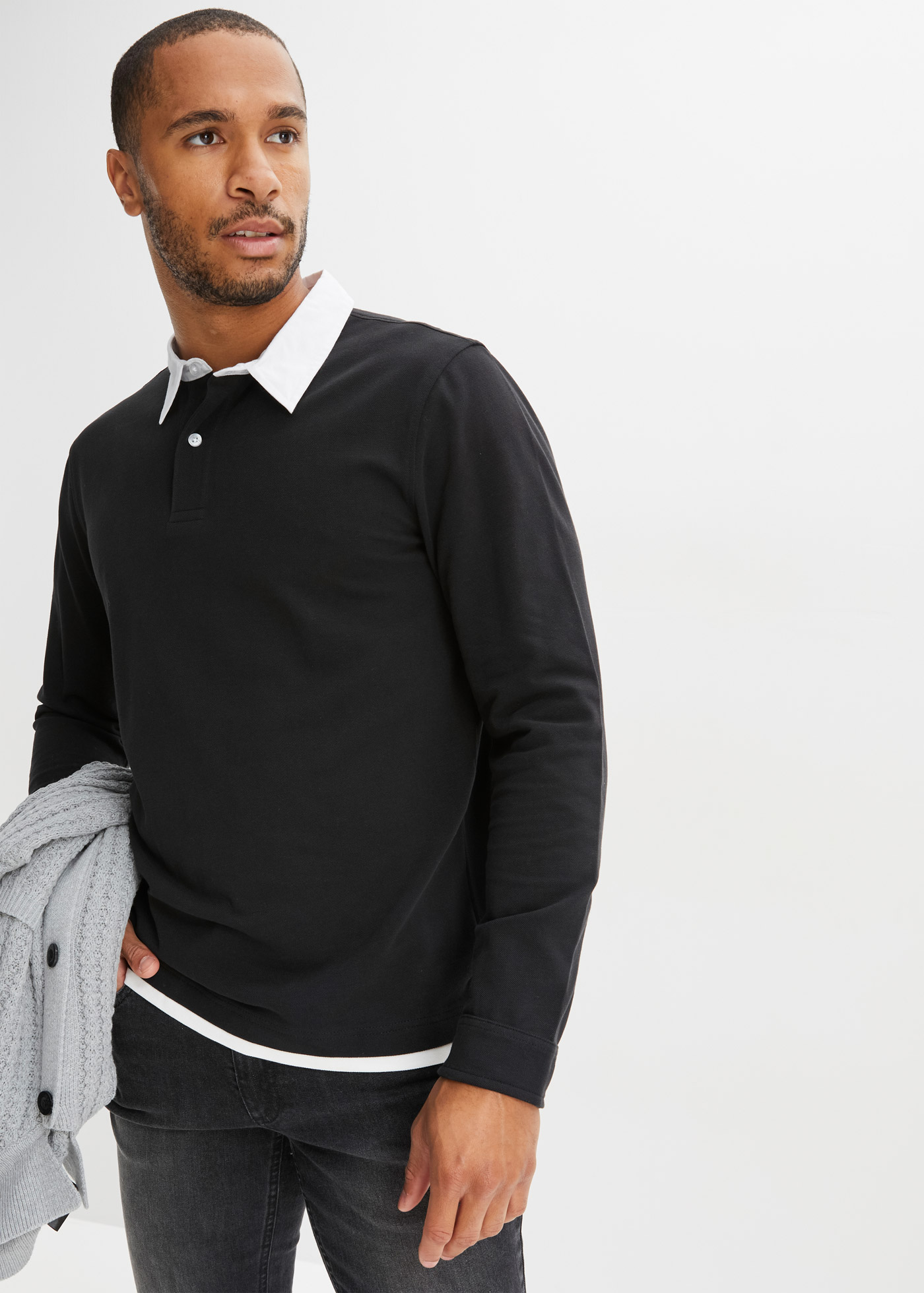 Shirt polo z długim rękawem