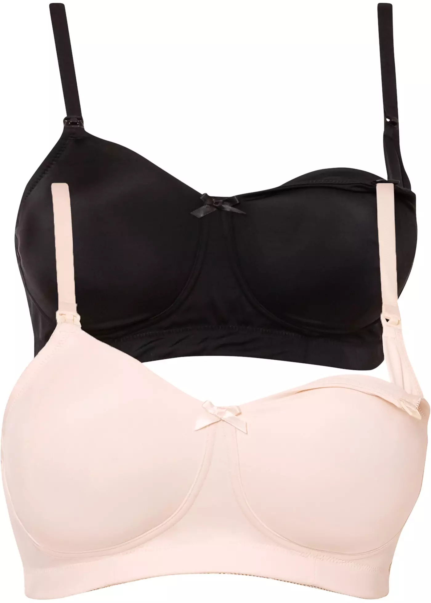 Biustonosz typu t-shirt do karmienia piersią, bez fiszbinów, z materiału z recyklingu (2 szt.)