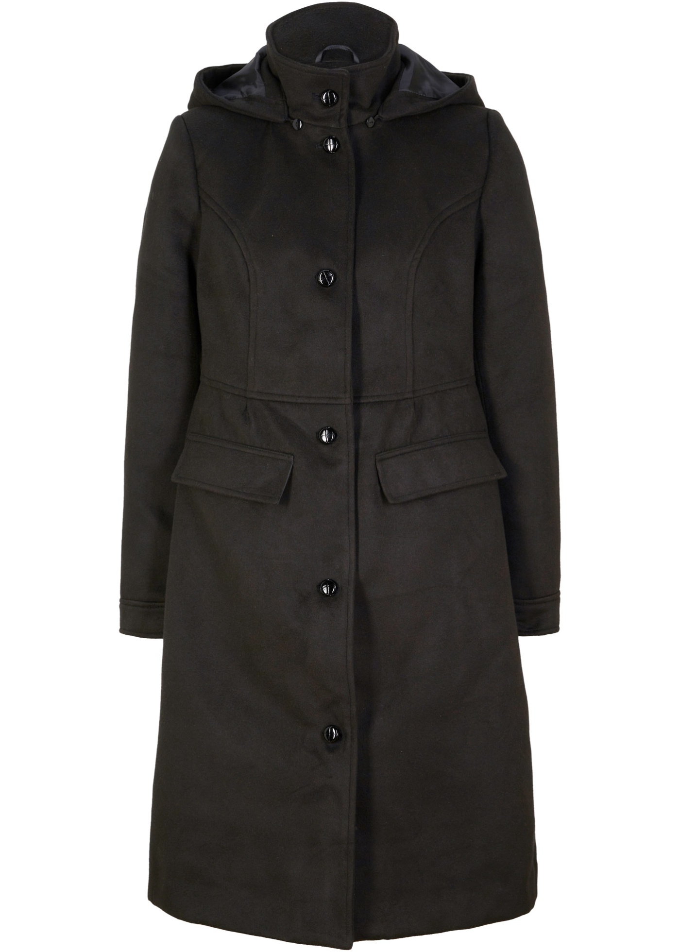 Płaszcz w optyce wełnianego, poszerzany dołem, z kolekcji Maite Kelly