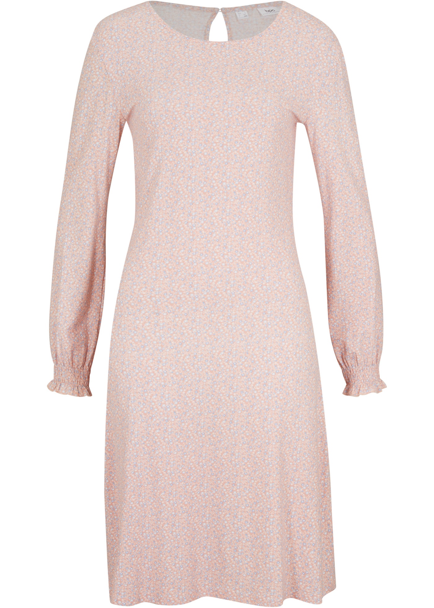 Sukienka z dżerseju z przeszyciem cienkimi gumkami w rękawach, ze zrównoważonej wiskozy