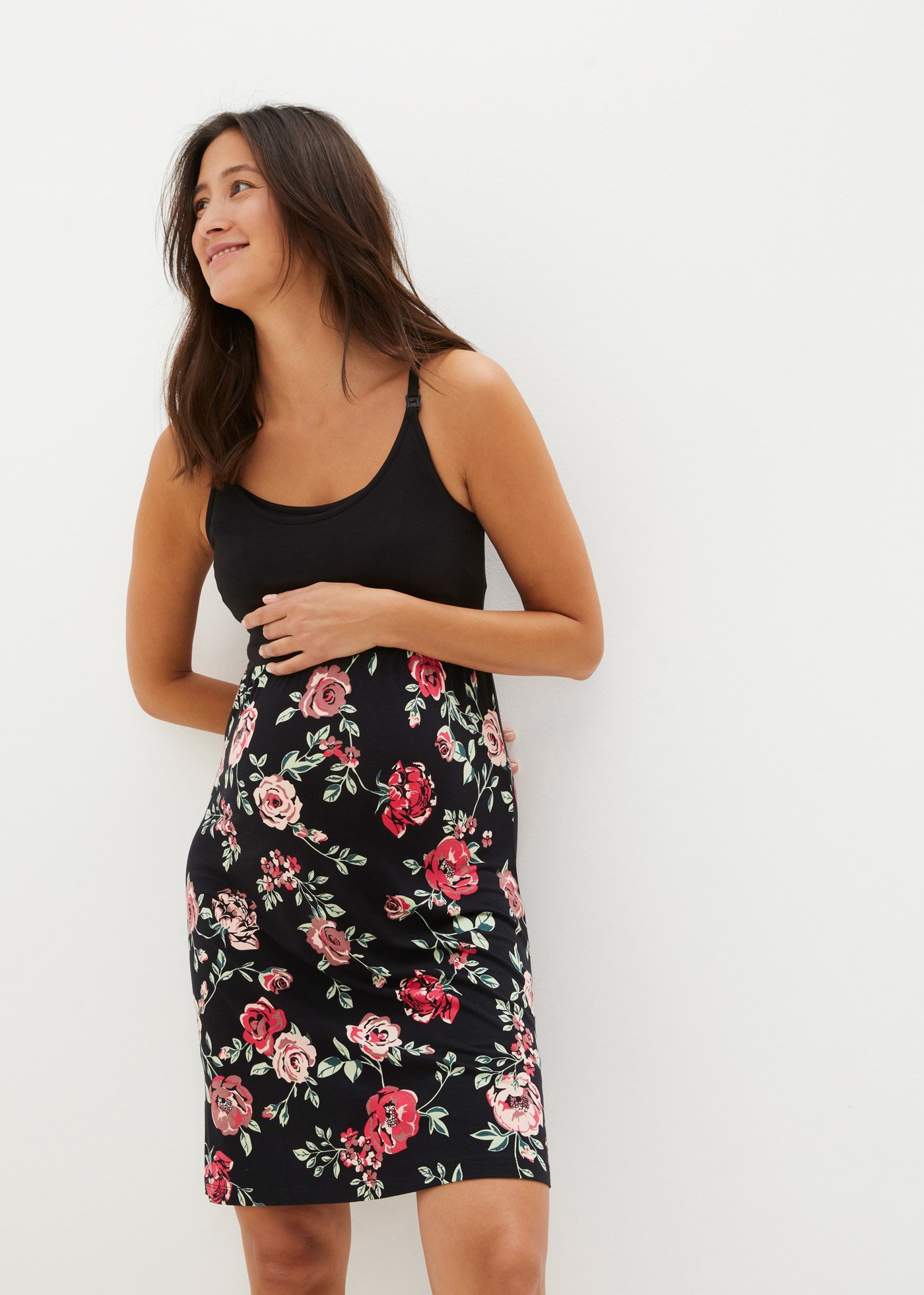 Sukienka ciążowa i do karmienia 2 w 1 z wiskozy