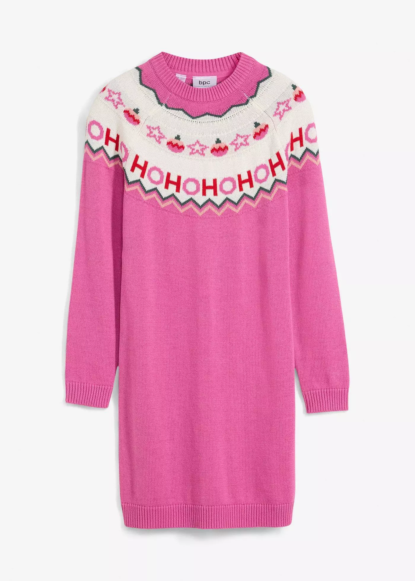 Sukienka dzianinowa dziewczęca w świąteczne motywy