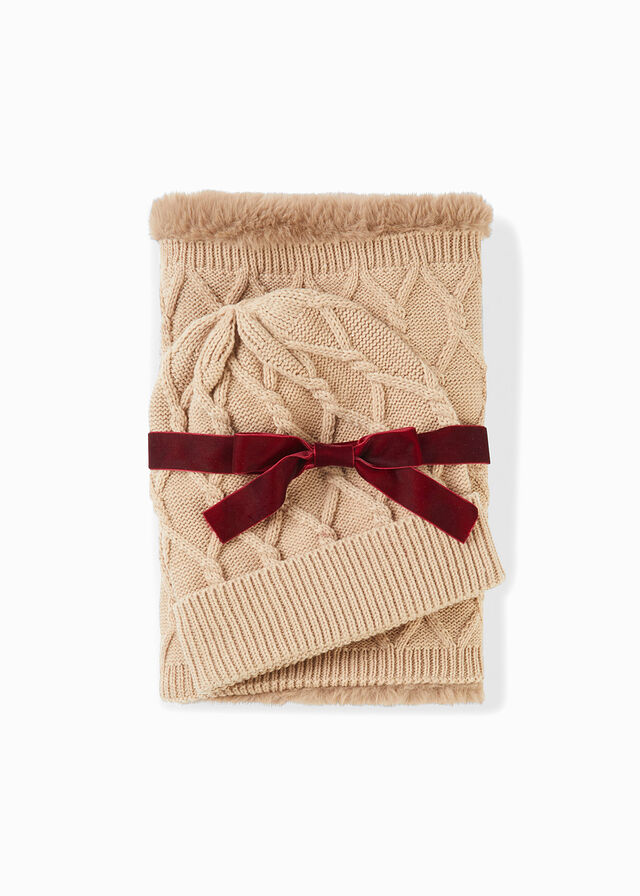 Szal komin + czapka (2 części)