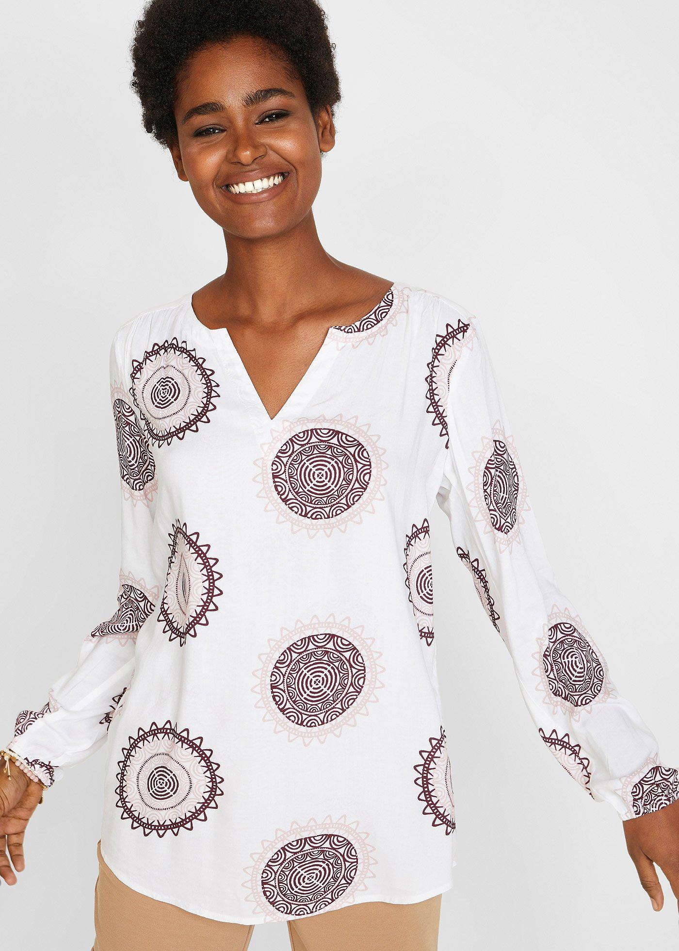 Bluzka tunikowa z miękkiej wiskozy